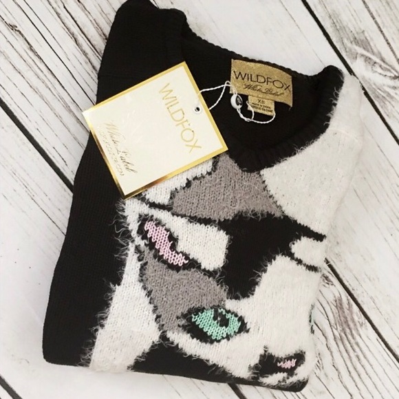 🚫sold🚫wildfox White Label ‘Joan’ Cat Boy Sweater - Picture 2 of 5